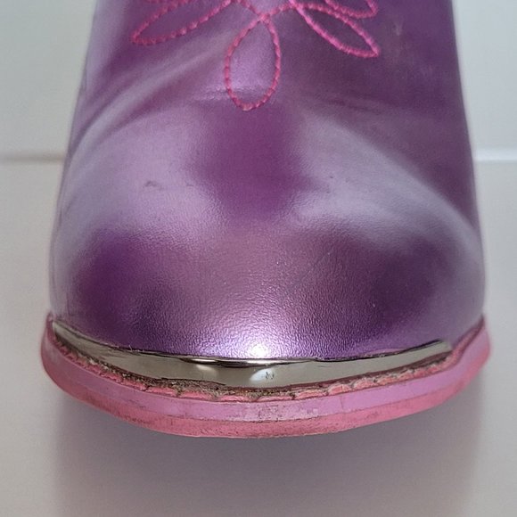 Dolls Kill X Care Bears Magical Moon Holographic Space Cowboy Boots - Size 10M - Picture 13 of 16